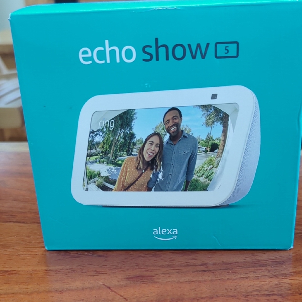Amazon Echo Show 5 with White Frame Brand New!